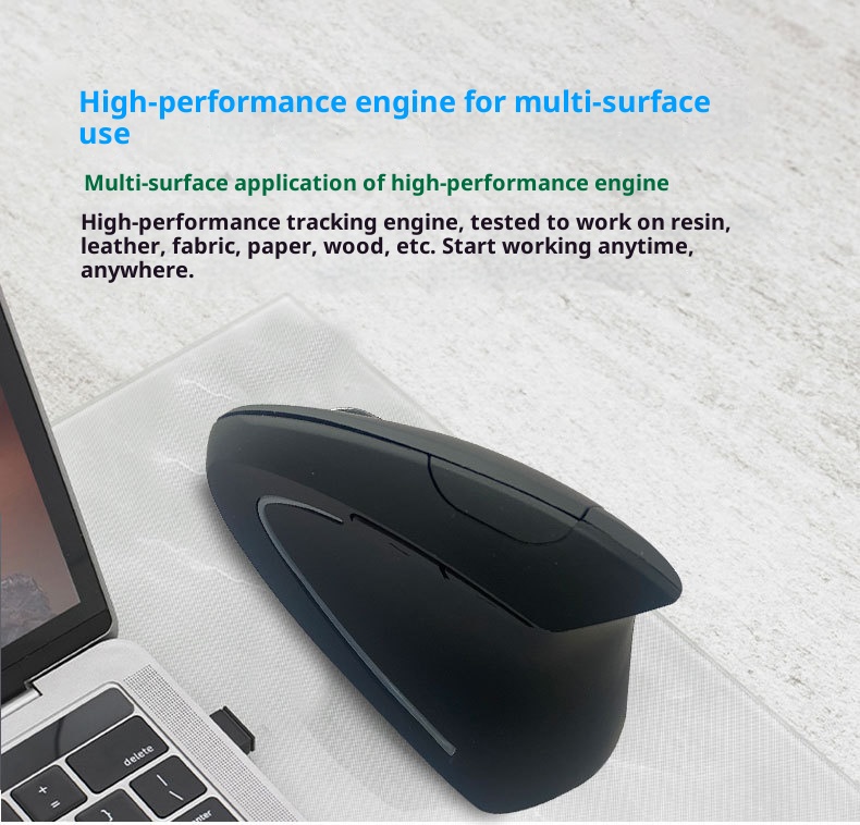 Techglobe Rechargeable Wireless Vertical Laptop Desktop Ergonomic Dual Mode Silent Bluetooth Mouse Wholesale_voghion.com