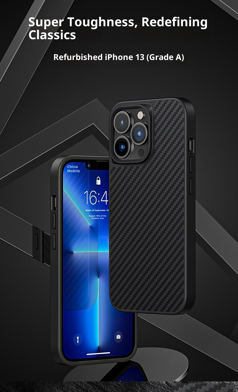 TechGlobe Kevlar Pro Max Compatible 13 Magnetic Phone Carbon Fiber Case One Piece Dropshipping Free Shipping_voghion.com