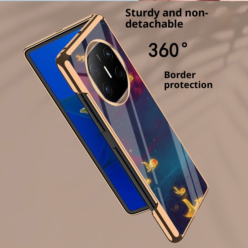 TechGlobe Schutzhülle aus galvanisiertem Glas für Huawei Mate X6, X5 Creative Business X2 Muster_voghion.com