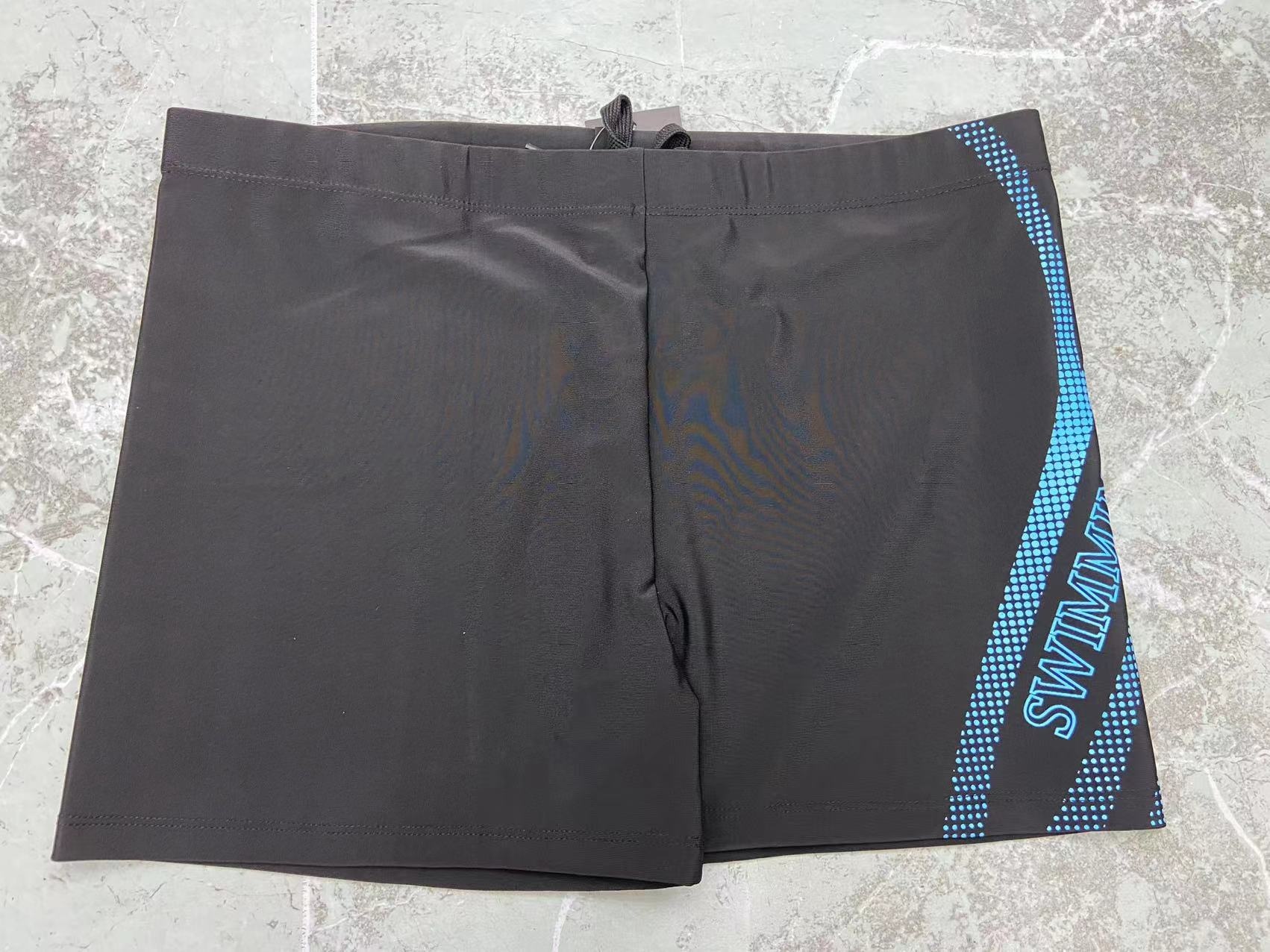 001 Polyester Swimming Trunks Anti-Embarrassment Men's Adult Loose Comfortable Plus Size Printed Boxer Hot Spring Beach_voghion.com