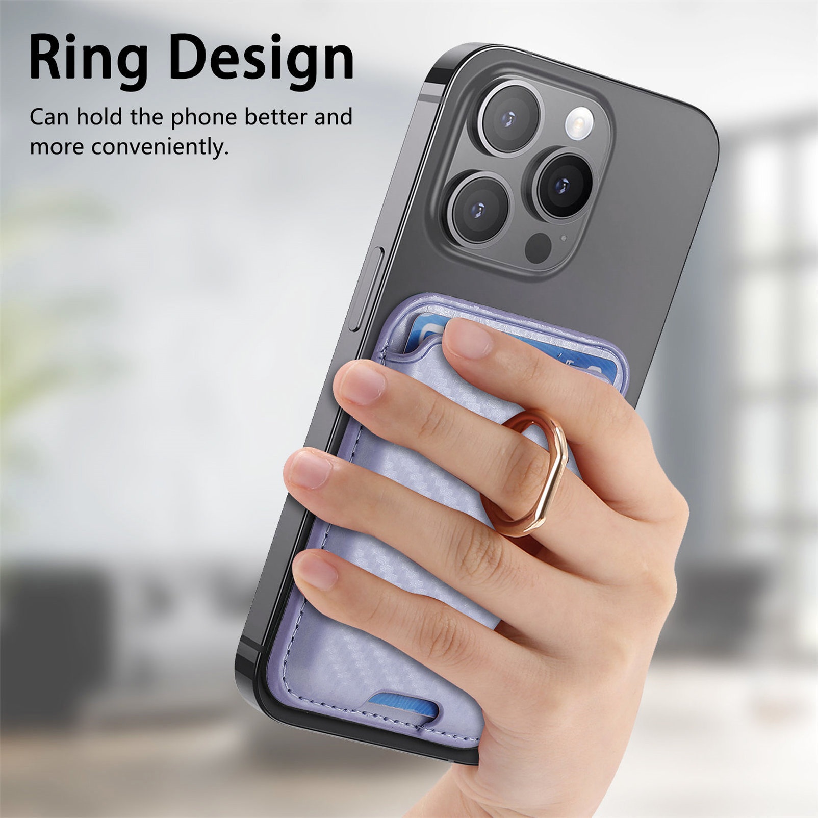 TechGlobe compatibile con 16 porta carte magnetiche in pelle con texture in fibra di carbonio, clip per portafoglio da 14p, 15_voghion.com