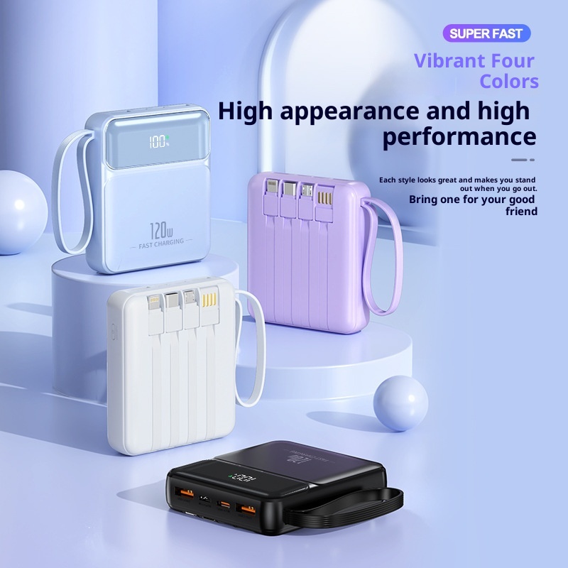 techglobe 3C-zertifizierte Mini-Powerbank mit ultraschnellem Ladekabel und großer Kapazität – kundenspezifische mobile Stromversorgung im Großhandel_voghion.com