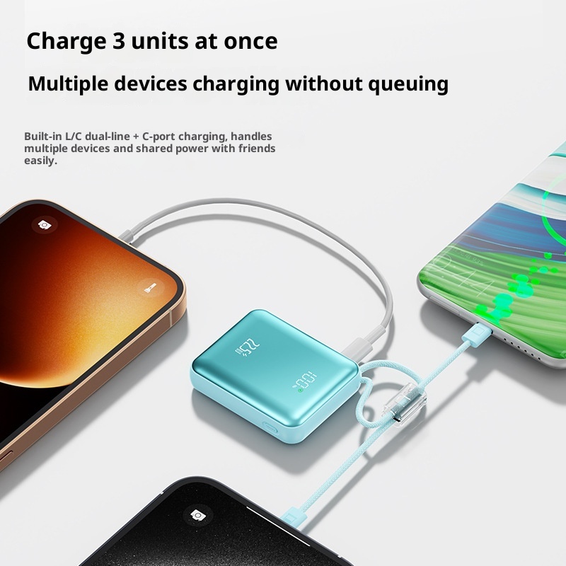 techglobe 22.5W Super Fast Charging Power Bank 10000mAh Digital Display Gift Lightweight Mini Portable Charger Custom_voghion.com