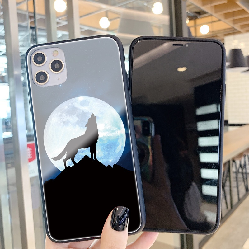 TechGlobe Suitable For Oppo A52/A94/A15/A54/A73/A32 A11X Wolf Totem A74 Deer Glass Phone Case_voghion.com