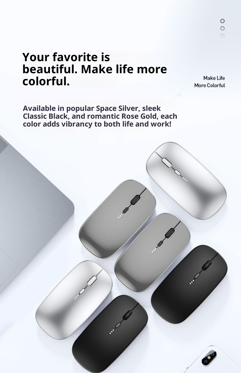 Digitex Digitex Wireless Bluetooth Mouse Pad Silent Charging Laptop Desktop Office Computer Tablet Game Universal_voghion.com