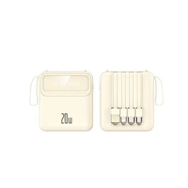 techglobe Mini-Schnellladefunktion mit integriertem Kabel, 20000mAh Powerbank, individuell anpassbar, Großhandelsgeschenk, tragbarer Akku mit großer Kapazität_voghion.com