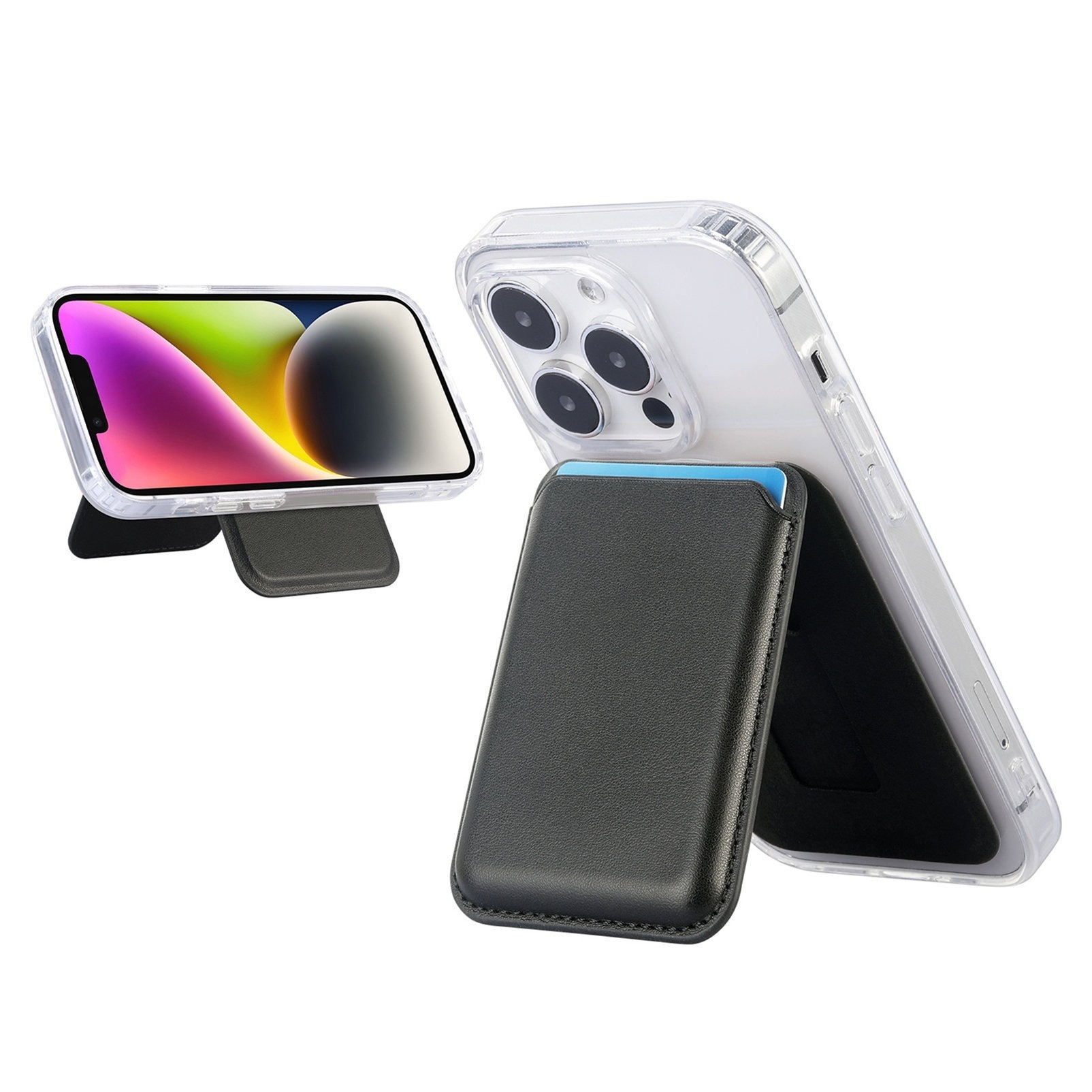 TechGlobe Modello personalizzato compatibile con iPhone 17 Pro Supporto magnetico resistente Porta carte di credito_voghion.com