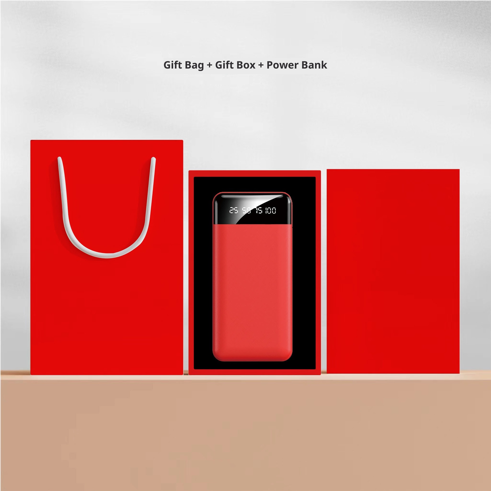 techglobe 20000 MAh Power Bank Business Gift Mini Charger Custom Fast Charging With Cable Compact Portable_voghion.com