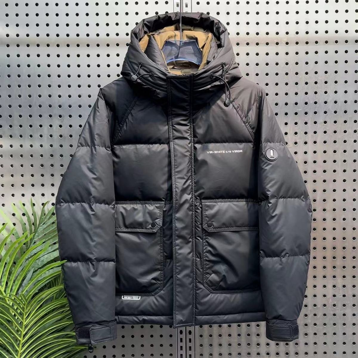 Giacca invernale da uomo di alta qualità, con cappuccio, grande tasca, antifreddo, calda e spessa, corta, in piumino_voghion.com