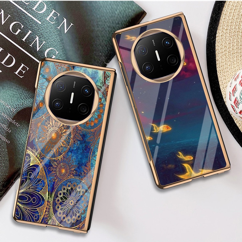 TechGlobe Schutzhülle aus galvanisiertem Glas für Huawei Mate X6, X5 Creative Business X2 Muster_voghion.com