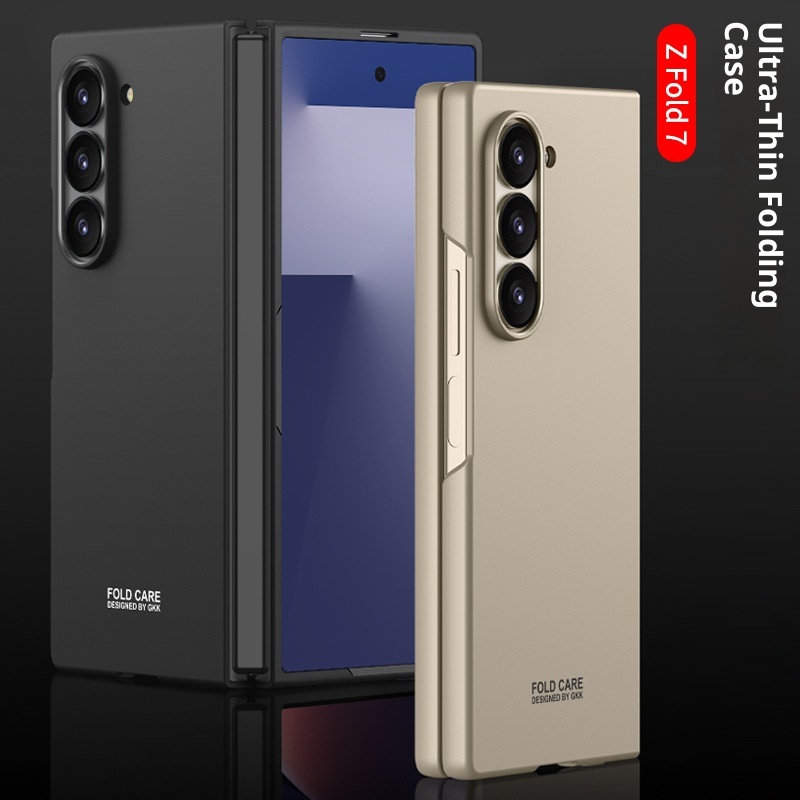 Custodia protettiva pieghevole ultrasottile per telefono Samsung Zfold7, alla moda, opaca, rigida, di colore solido, compatibile con tutti i bordi TechGlobe_voghion.com