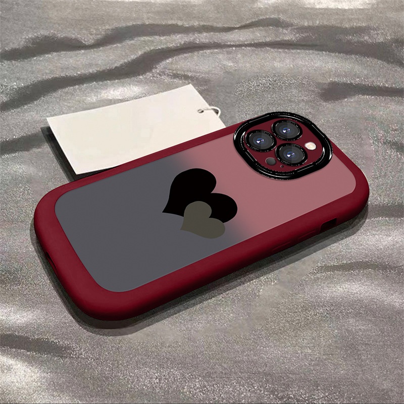 Coque TechGlobe à double cœur dégradé, compatible avec iPhone 16 Pro Max, pour femmes, iPhone 15 (nouveau modèle 14/13), aspect haut de gamme_voghion.com