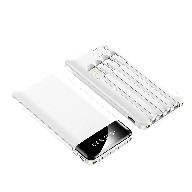 techglobe 20000 MAh Power Bank Business Gift Mini Charger Custom Fast Charging With Cable Compact Portable_voghion.com