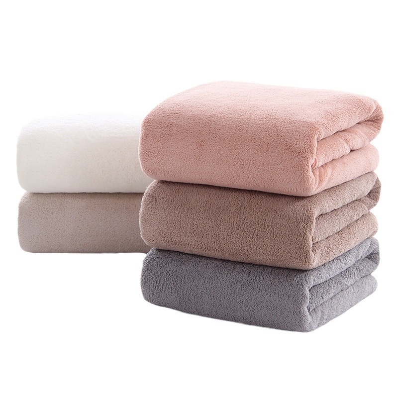 Lillian TUQIANG Einfaches Korallenvlies-Badetuch aus saugfähigem, weichem Mikrofaser-Baumwollhandtuch – Direkt vom Hersteller_voghion.com