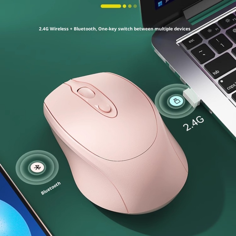 Digitex Digitex Suitable For Laptop Silent Bluetooth Rechargeable Mouse Office Wireless Dual Mode_voghion.com