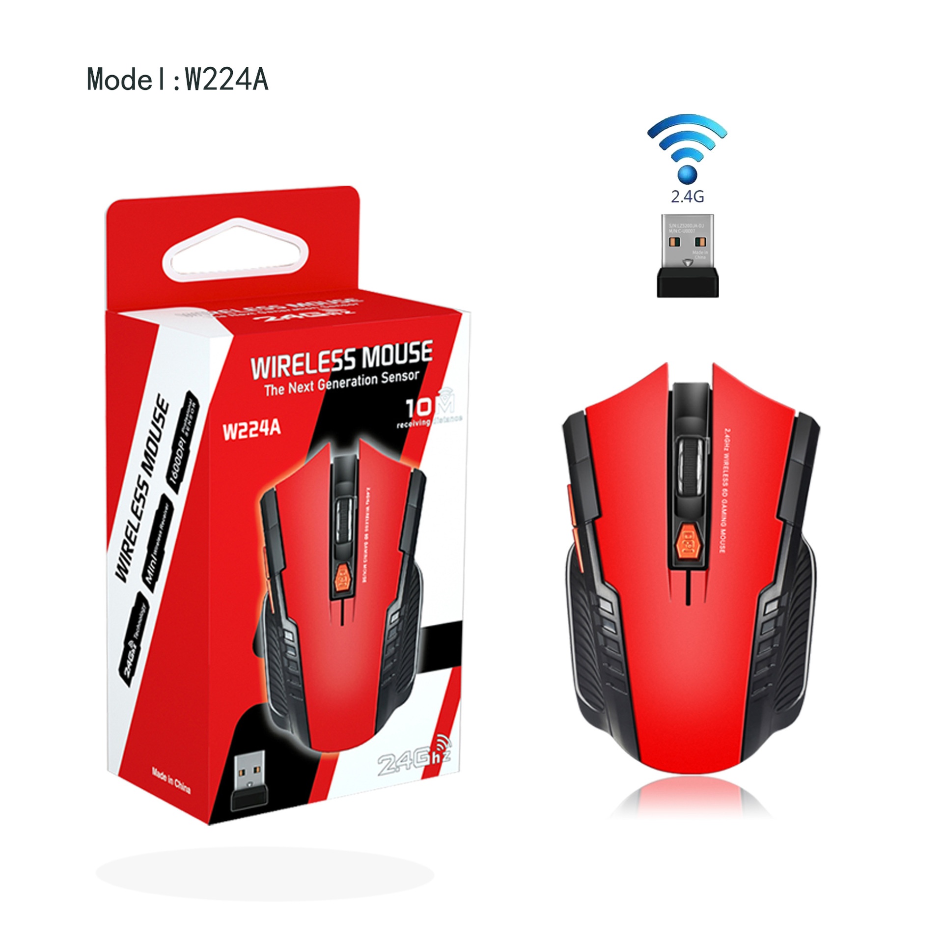 Mouse wireless da gioco Techglobe W224A 2.4G a prezzo unico trattabile_voghion.com