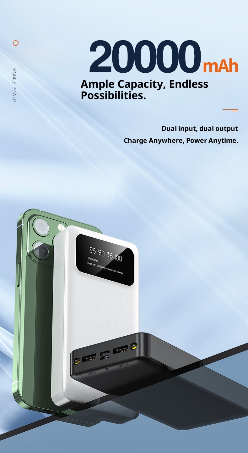 techglobe Grenzüberschreitender Großhandel Neue Tatsächliche 2W Milliampere Bank Mobile Power Ultra-Thin Portable Printed_voghion.com