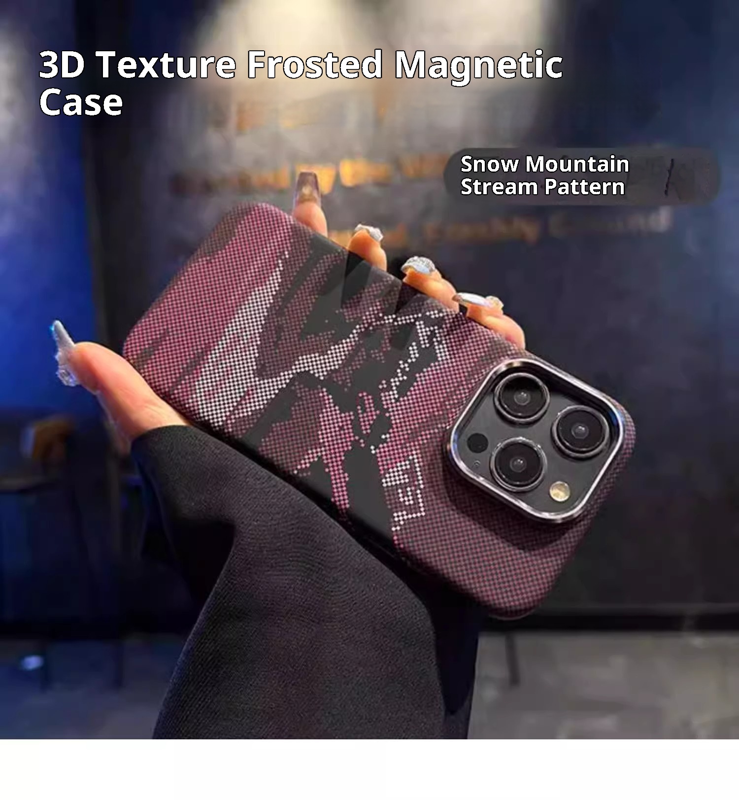 Custodia per telefono TechGlobe compatibile con iPhone 16 Pro Max, magnetica, in fibra di carbonio e Kevlar, copertura completa, antiurto, 15_voghion.com