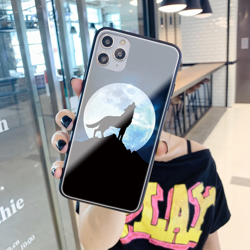 TechGlobe Suitable For Oppo A52/A94/A15/A54/A73/A32 A11X Wolf Totem A74 Deer Glass Phone Case_voghion.com