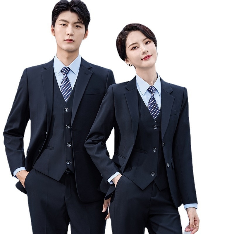 boy Unisex Black Suit Set Business Formal Workwear Gray Wholesale Men's Hot Sale_voghion.com