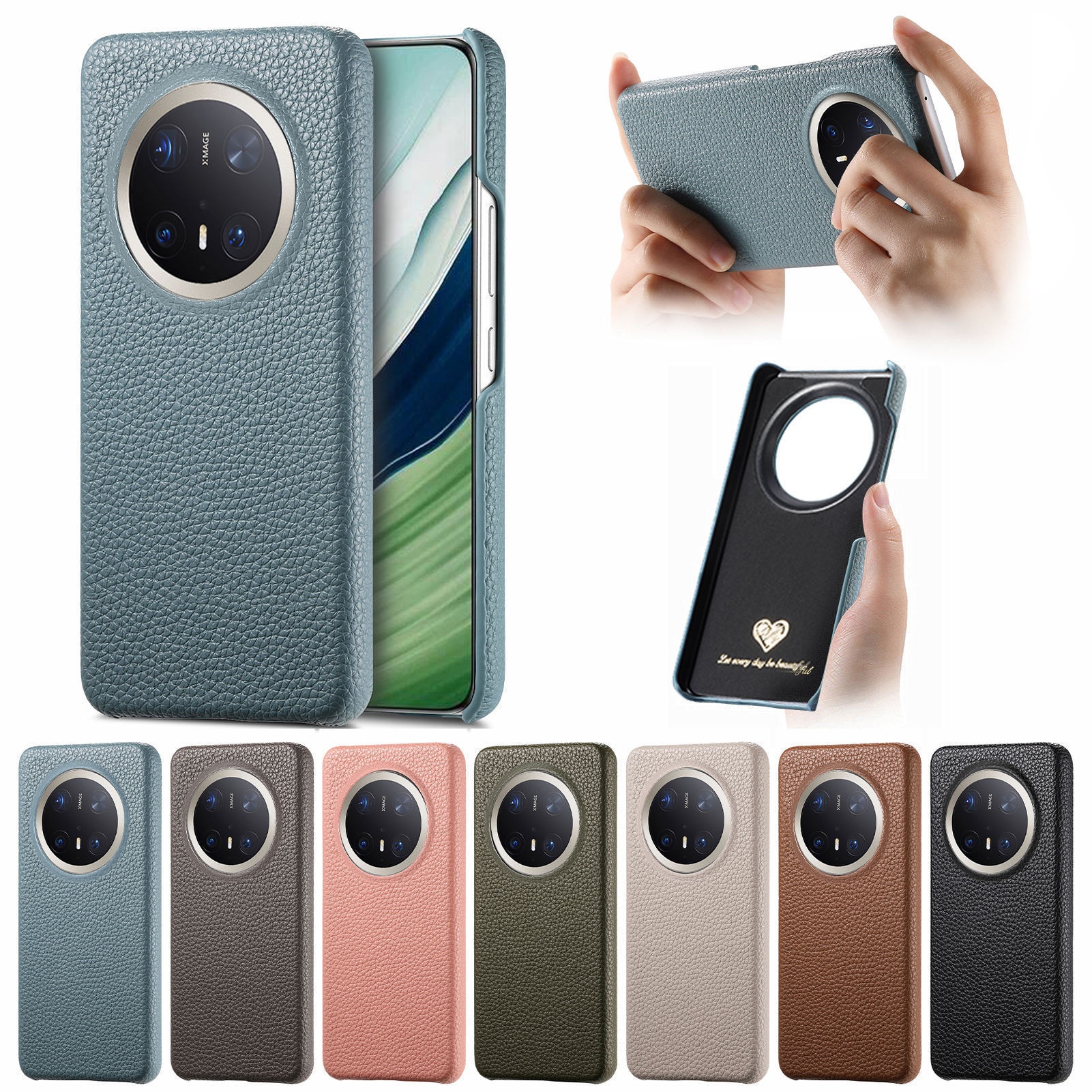 TechGlobe Hochwertiges Lych-Grain-Glattleder, hautfreundlich, kompatibel mit Mat70, groß, stoßfest_voghion.com