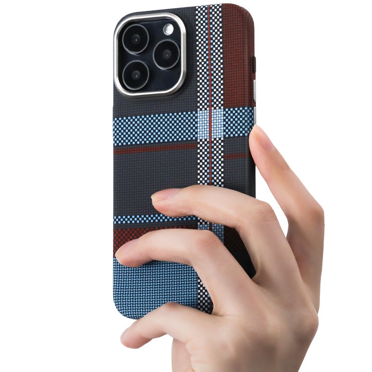 Capa TechGlobe compatível com iPhone 16 Pro Max, magnética, em Kevlar com textura de fibra de carbono, para iPhone 15, com toque suave e resistente a impactos._voghion.com