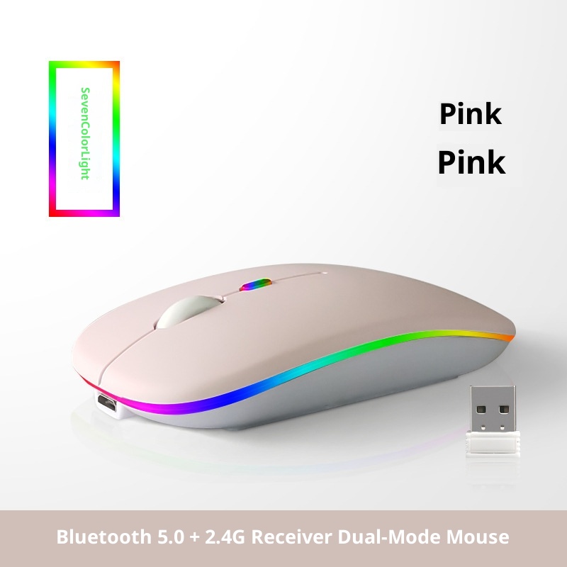 Techglobe Bluetooth For Laptop, Phone, Tablet Universal Wholesale Silent Dual Mode Luminous Wireless Mouse Type-C Interface_voghion.com