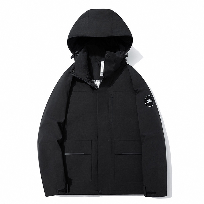 Veste ActiveGo Outdoor décontractée en duvet rembourré, coupe-vent et imperméable pour couple, unisexe, idéale pour les voyages et la randonnée._voghion.com