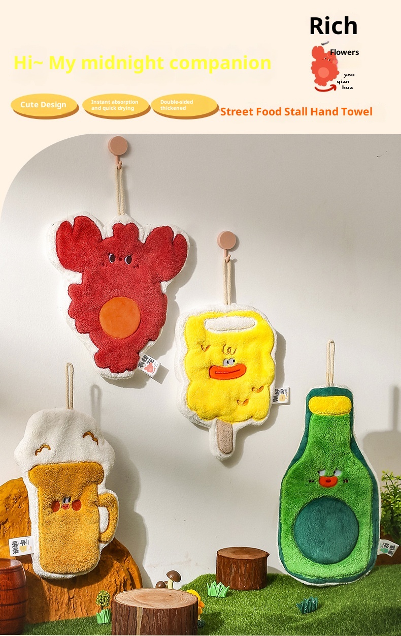 Lillian Large Stall Extended Series Hand Hanging Absorbent Kitchen Bathroom Dual-use Square Towels Wholesale Cross-border_voghion.com