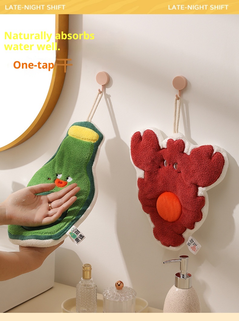 Lillian Large Stall Extended Series Hand Hanging Absorbent Kitchen Bathroom Dual-use Square Towels Wholesale Cross-border_voghion.com