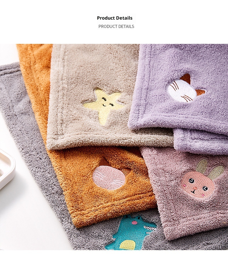 Lillian Sanli Hand Coral Fleece Hanging Kitchen And Bathroom Towel Absorbent Japanese Cartoon Cute Wholesale In Stock_voghion.com