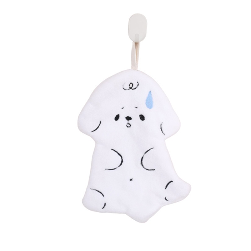 Lillian Coral Fleece Cartoon Cute Hanging Absorbent Quick-Dry Bathroom Kitchen Cloth Children's Hand Towel Wholesale_voghion.com