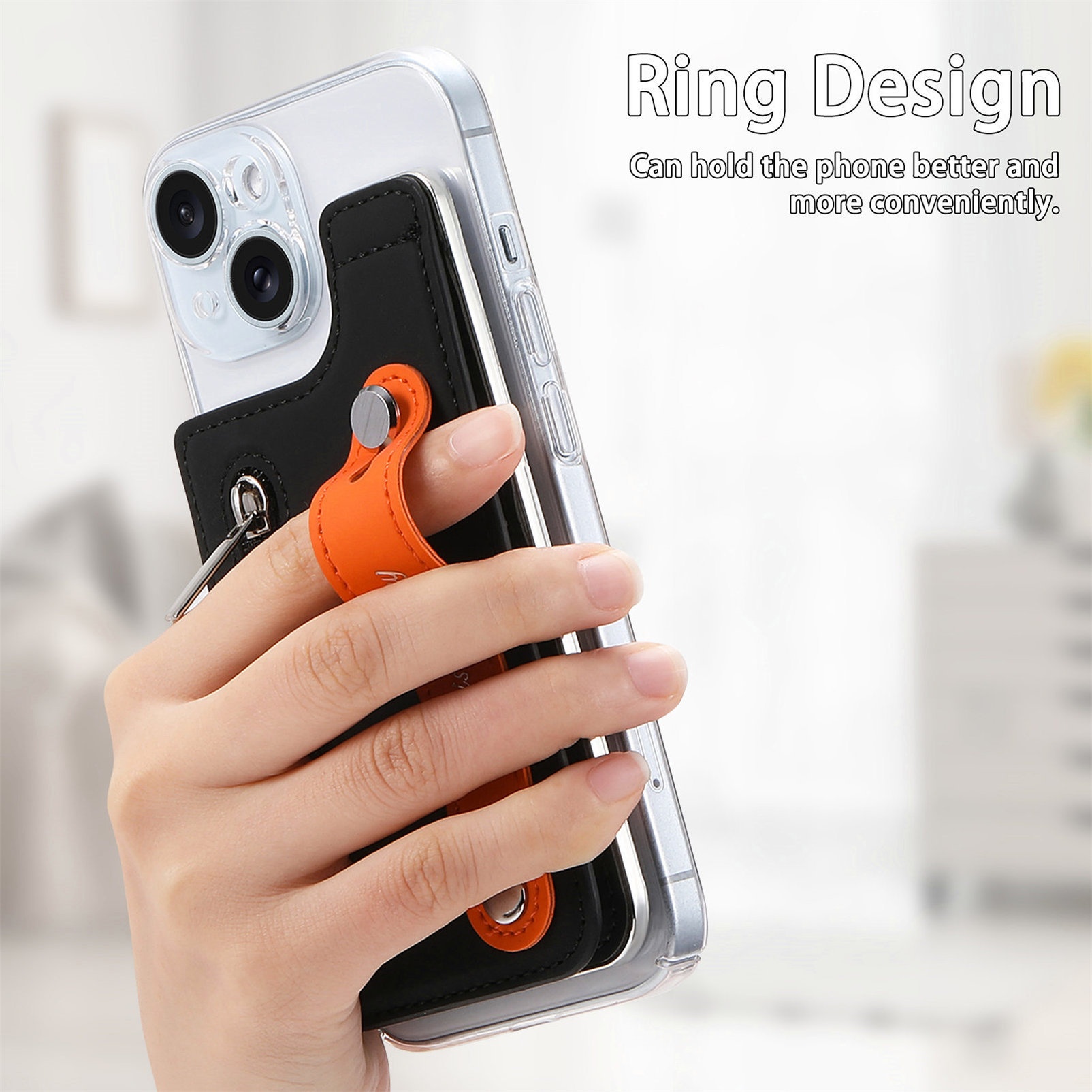 TechGlobe Macaron Color New Phone Flip Wrist Strap Storage Gift Case Back Adhesive Card Holder_voghion.com