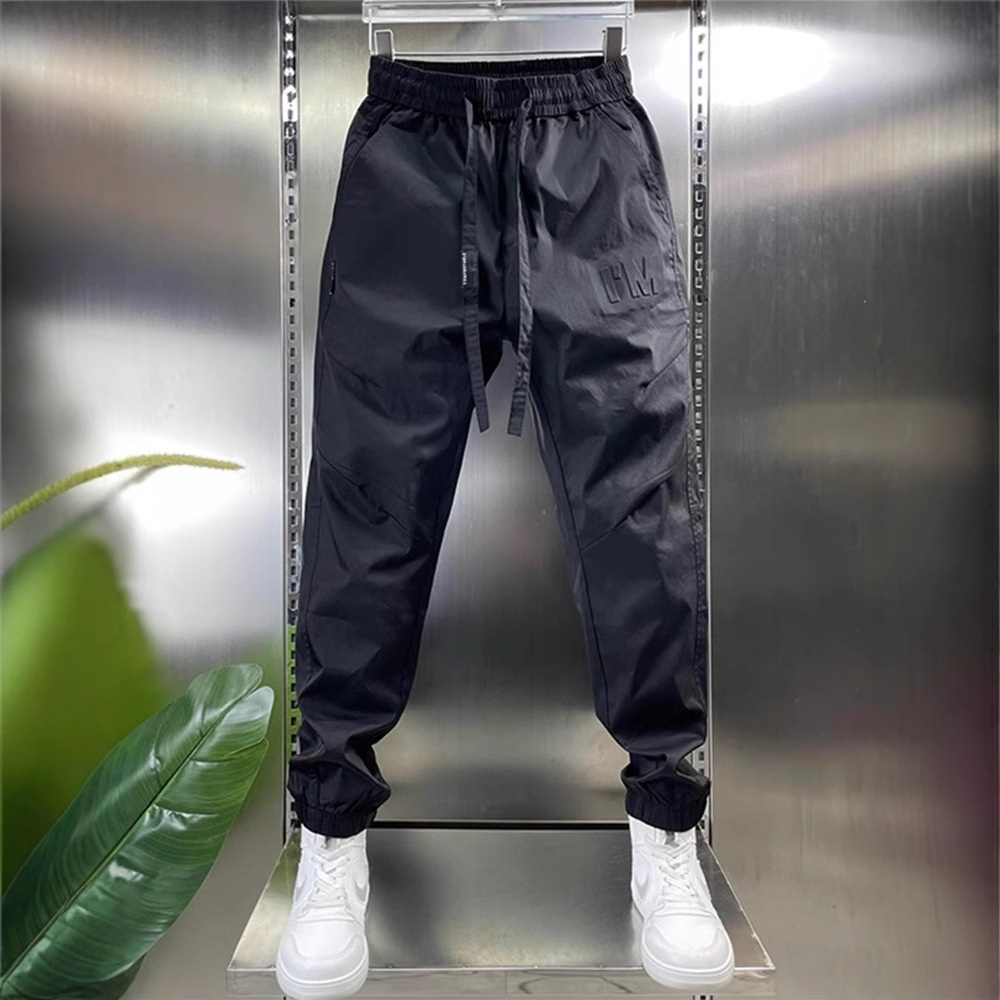 boy Spring And Autumn New Letter Embroidered Cargo Men's Casual Fashion Long Pants Versatile Comfortable Jogger Sweatpants_voghion.com