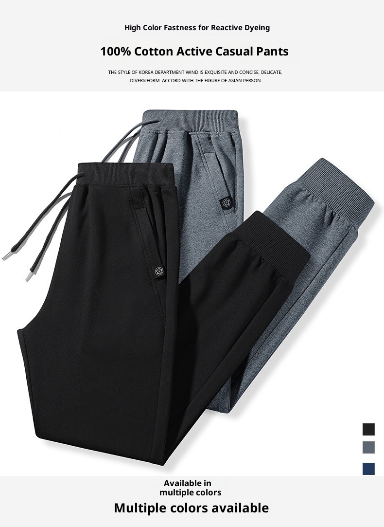 boy Sweatpants Autumn Cotton Loose Casual Men's Joggers Spring Trendy Versatile Cuffed Long Pants Men_voghion.com