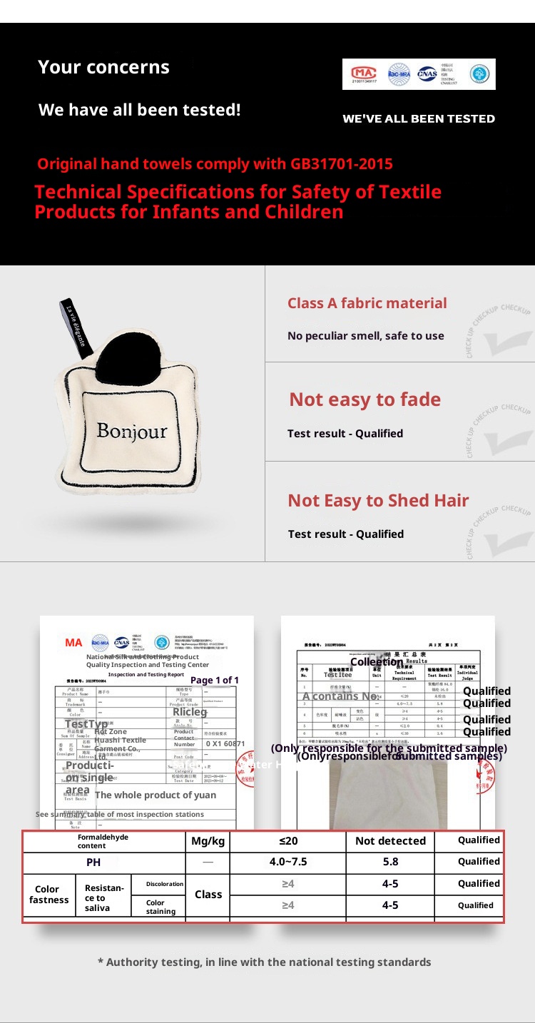 Lillian Original New Modern Simple Kitchen Bathroom White Absorbent Easy-to-Clean Soft Hangable Household Hand Towel_voghion.com