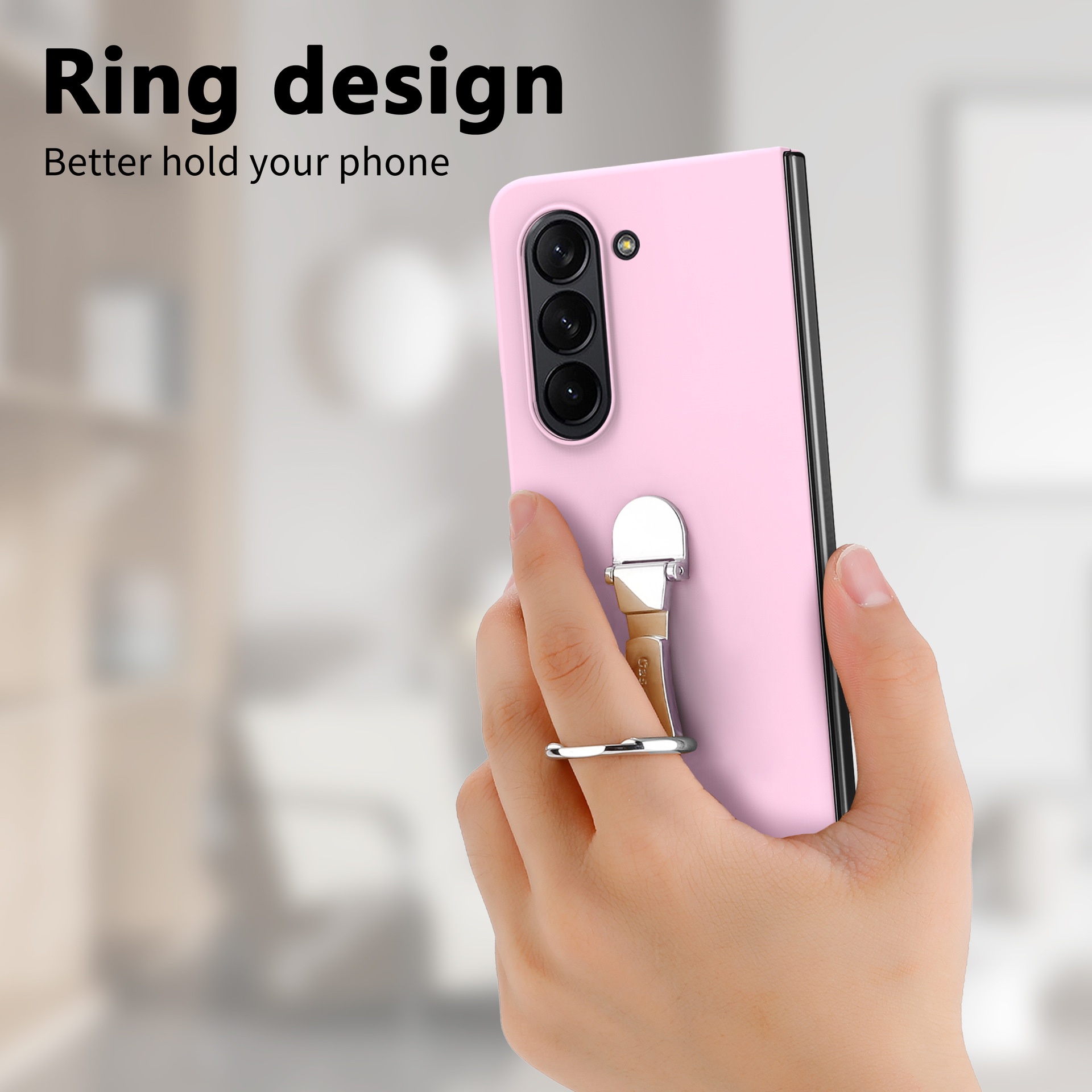 TechGlobe Compatible With Samsung ZFold7 And Screen Protector Integrated Phone Case Exquisite Boxed 360 Multi-Angle Rotating Stand_voghion.com