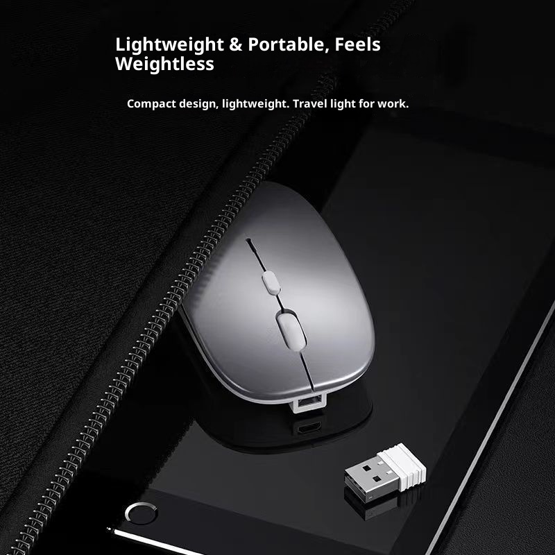 Techglobe Bluetooth Silent Rechargeable Dual-Mode Desktop Office Gaming Laptop Universal Wireless Mouse_voghion.com