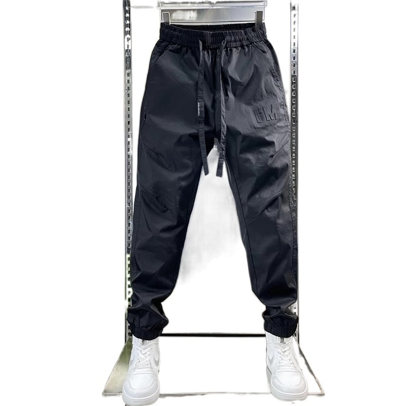 boy Spring And Autumn New Letter Embroidered Cargo Men's Casual Fashion Long Pants Versatile Comfortable Jogger Sweatpants_voghion.com