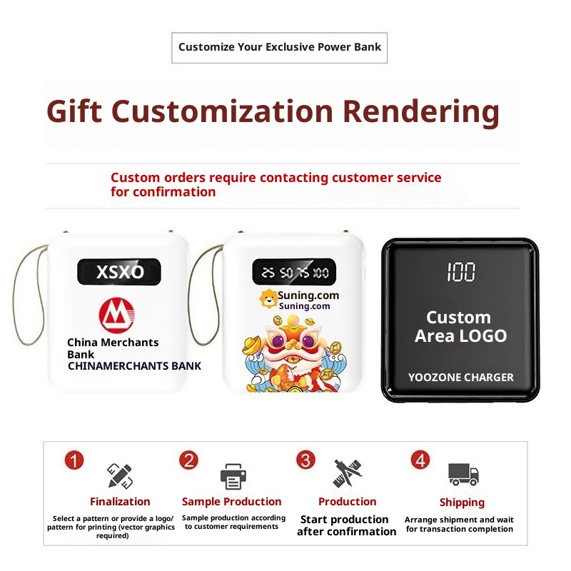 techglobe KC Cross-Border Pocket Capsule Bank 5000mAh Compact Emergency Tail Plug Mobile Power Gift Customization_voghion.com