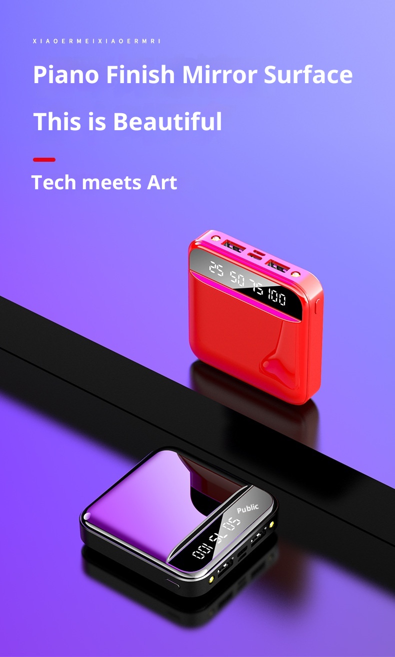 Techglobe Mini Bank 20000mAh Grande Capacité Compacte Portable Batterie Mobile Cadeau en Gros Motif Personnalisé 1_voghion.com