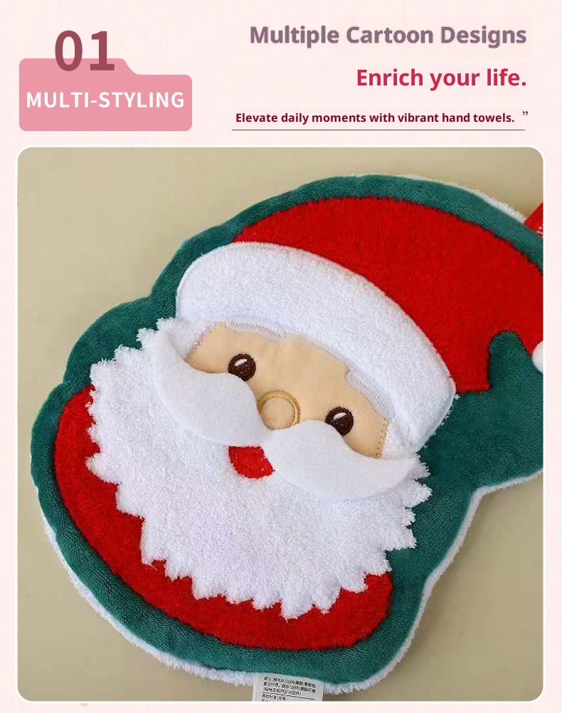 Lillian Cross-Border Creative Christmas Kitchen Household Cartoon Hand Absorbent Children's Hanging Small Towel_voghion.com