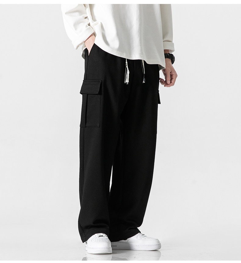Pantaloni da jogging larghi alla moda da uomo in stile coreano, oversize, casual_voghion.com