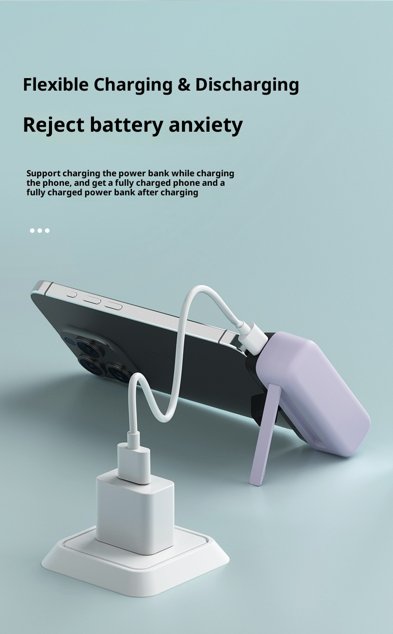 techglobe PD20W Pocket Fast Charging Compact Portable 5000mAh Capsule Emergency Mini Power Bank_voghion.com