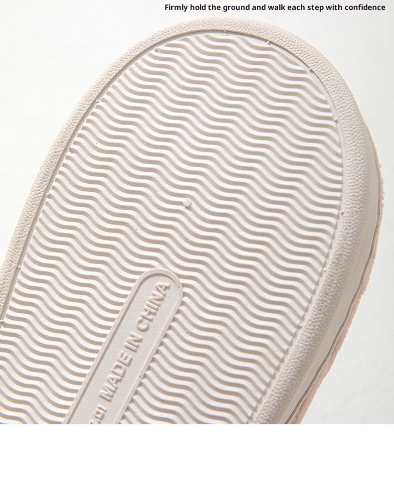 Zees Katoen met loopcomfort, dikke zool voor herfst en winter, dagelijks gebruik binnenshuis, antislip, warm, fleece voor thuisgebruik_voghion.com