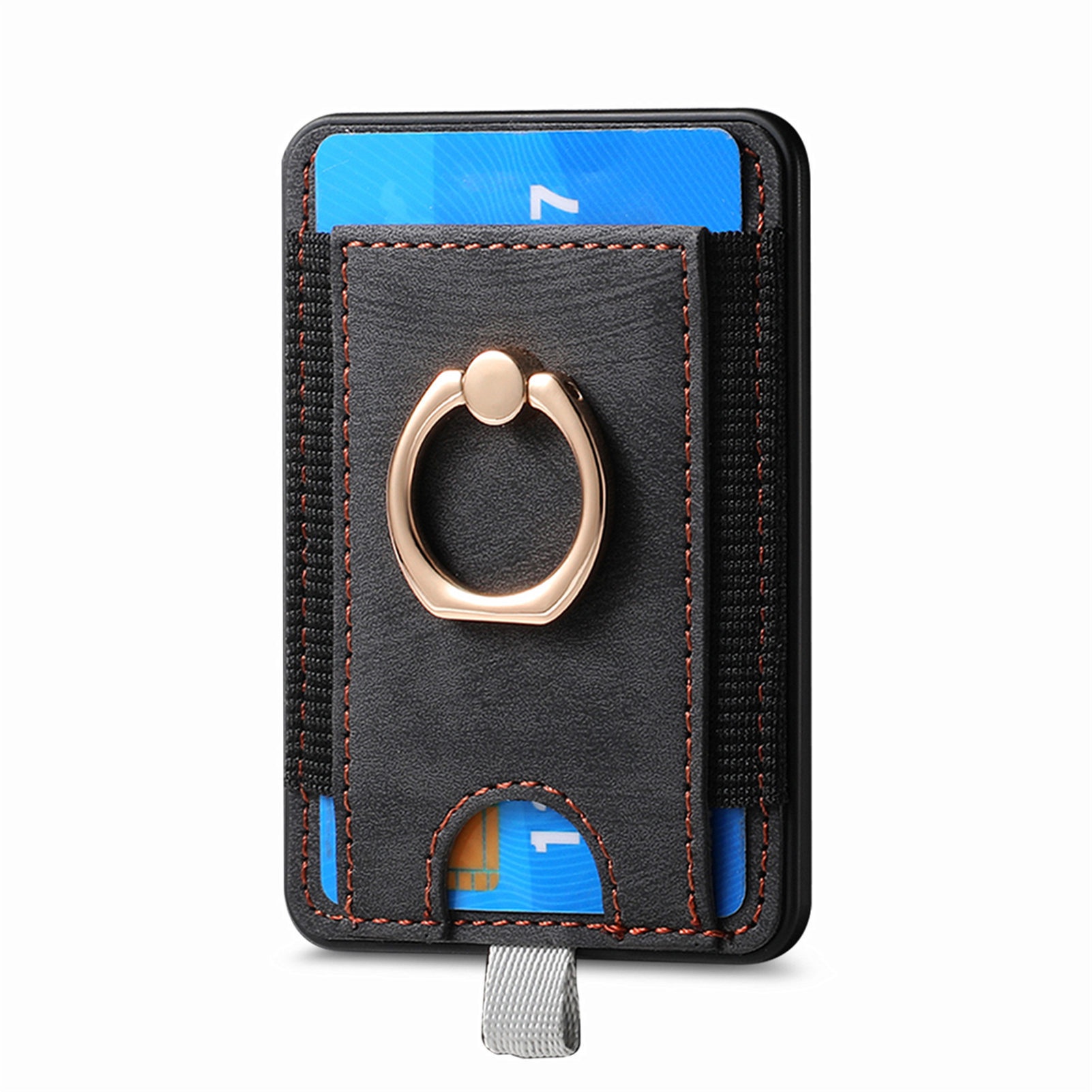 TechGlobe New Magnetic Wallet Coin Clip PU Leather Back Sticker Card Holder Strong Magnet In Stock_voghion.com