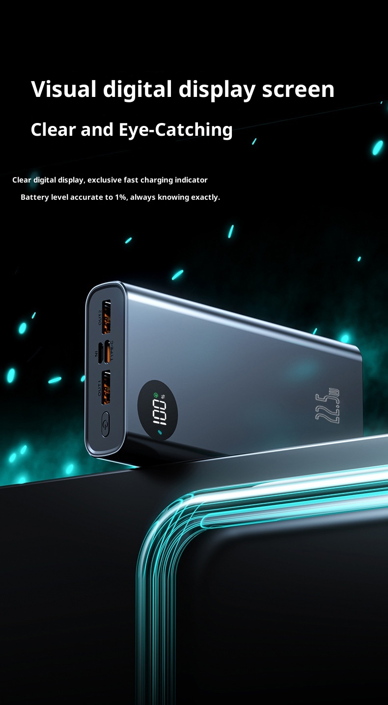 TechGlobe Cross-border 3C Certified Super Fast Charging Large Capacity 20000mAh Bank Manufacturer Wholesale Mobile Power_voghion.com