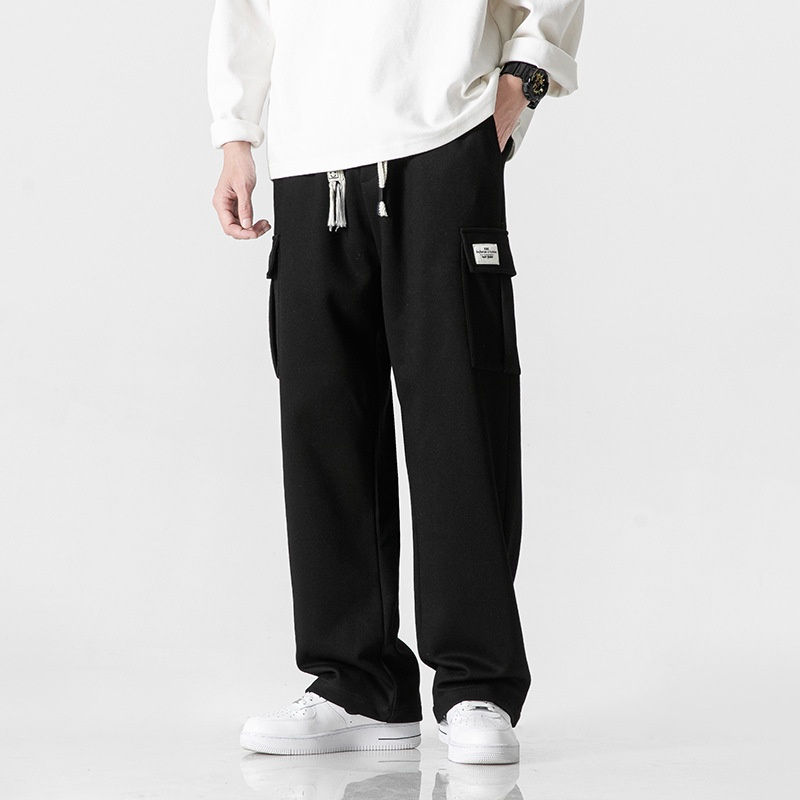 Pantaloni da jogging larghi alla moda da uomo in stile coreano, oversize, casual_voghion.com