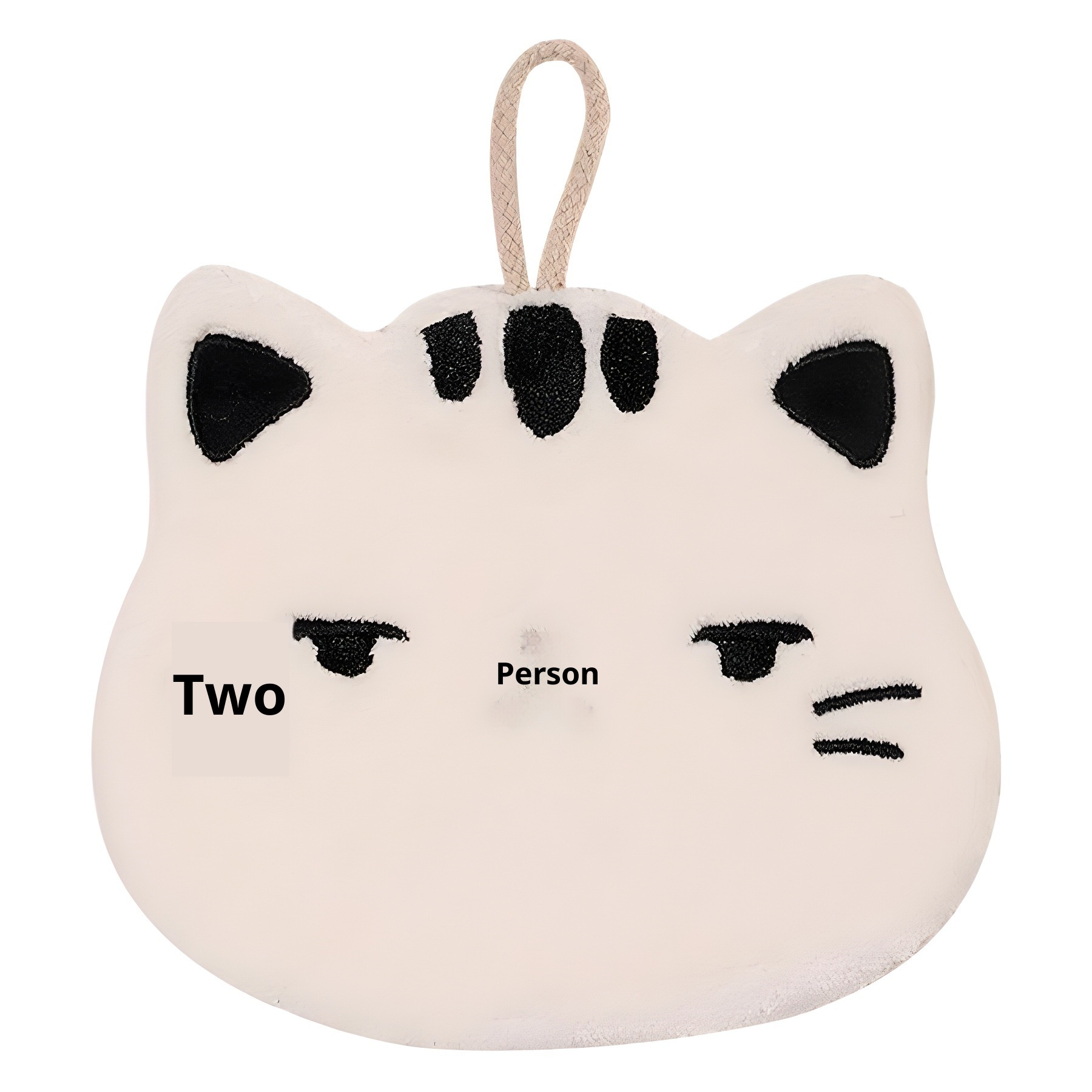 Lillian Absorbent Cute Cat Bathroom Kitchen Hanging Non-Shedding Coral Fleece Small Hand Towel_voghion.com