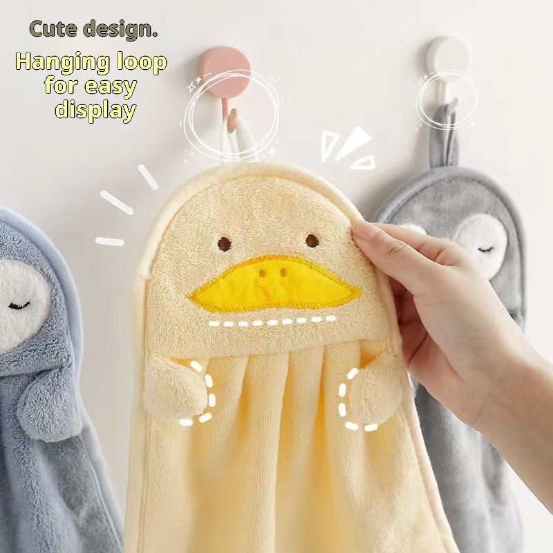 Lillian Trendy Hanging Cute Washing For Children Bathroom Hand Towel Kitchen Wiping Cloth_voghion.com
